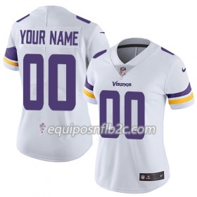 Camiseta Mujer NFL Minnesota Vikings Personalizar Blanco 
